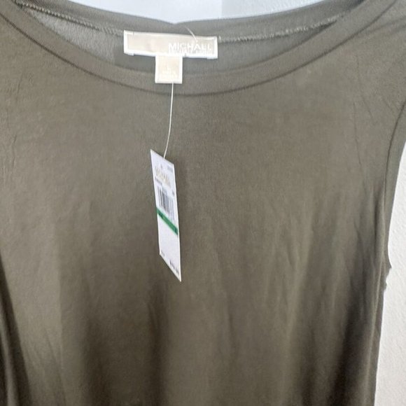 Michael Kors Large Basics Shirt IVY QT35KG2T45 MSRP $79.50 Green Blouse - Picture 2 of 12